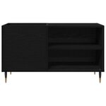 vidaXL Meuble à vinyles Chêne noir 85 x 38 x 48 cm Bois d'ingénierie