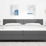vidaXL Tête de Lit Design Lignes Gris Foncé 100 cm Tissu