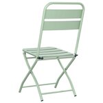 vidaXL Chaise de jardin pliante 2 Pièces Vert 55 x 56 5 x 91cm Acier