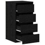 vidaXL Commode Chêne noir 40 x 41 x 76 cm Bois d'ingénierie