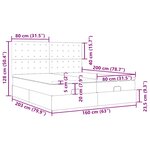 vidaXL Cadre de lit ottoman avec matelas rose 160x200 cm velours