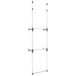 vidaXL Système de garde-robe télescopique avec barres Aluminium