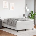 vidaXL Sommier à lattes de lit avec matelas blanc 120x190cm similicuir