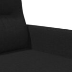 vidaXL Canapé à 3 places Noir 180 cm Tissu