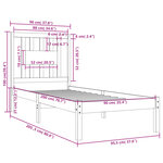 vidaXL Cadre de lit sans matelas bois massif 90x200 cm