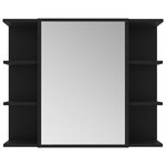 vidaXL Ensemble de meubles de salle de bain 4 Pièces Noir Aggloméré