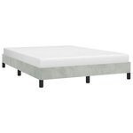 vidaXL Cadre de lit gris clair 152x203 cm velours