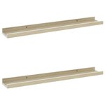 vidaXL Étagères murales 2 Pièces blanc et chêne sonoma 60x9x3 cm