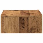 vidaXL Meubles TV avec éclairage LED 2 Pièces vieux bois 60x35x15 5 cm