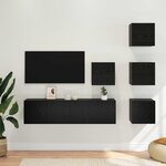 vidaXL Ensemble meuble TV 6 Pièces 60 x 30 x 30 cm Chêne noir