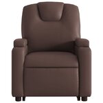 vidaXL Fauteuil inclinable de massage Marron Similicuir
