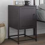 vidaXL Table de chevet noir 36x39x60 5 cm acier