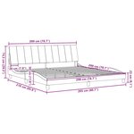 vidaXL Cadre de lit sans matelas taupe 200x200 cm tissu