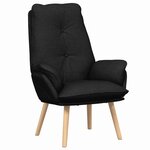 vidaXL Fauteuil relaxant Noir 69 x 74 x 93 cm tissu