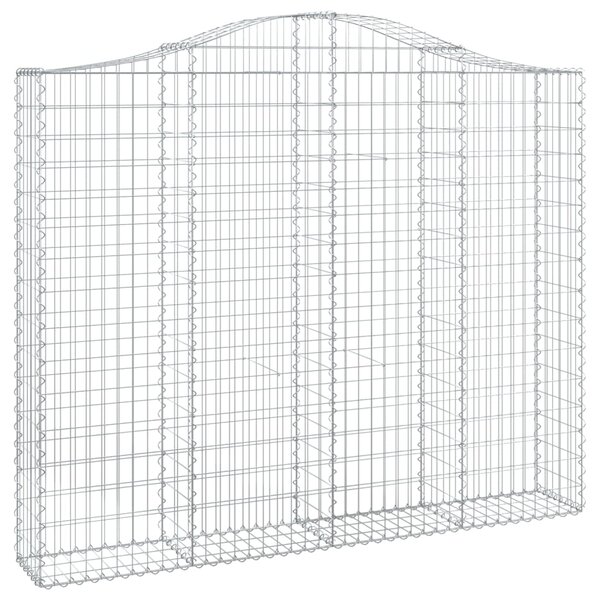 vidaXL Panier de gabions arqué 200x30x160/180 cm Fer galvanisé