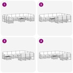 vidaXL Ensemble de canapés d'extérieur 11 Pièces Blanc et gris clair