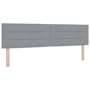 vidaXL Tête de lit Gris clair tissu