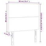vidaXL Tête de lit à LED Blanc 90x5x118/128 cm Similicuir
