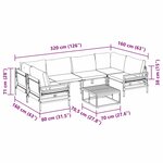 vidaXL Ensemble de canapé de jardin Anthracite Acier