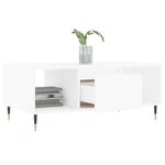 vidaXL Table basse Blanc 90x50x36 5 cm Bois d'ingénierie
