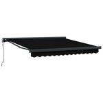vidaXL Auvent rétractable automatique noir 350x250 cm