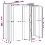 vidaXL Cabanons de jardin Marron 203 x 85 5 x 200 cm Métал