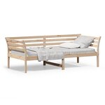 vidaXL Lit de jour sans matelas 80x200 cm bois de pin massif