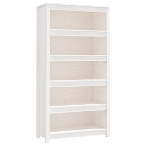 vidaXL Bibliothèque Blanc 80x35x154 cm Bois de pin massif