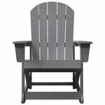 vidaXL Chaise Adirondack à bascule Gris clair 73.5 x 92 x 90 cm