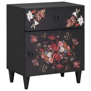 vidaXL Table de chevet avec tiroir Multicolore 50 x 33 x 60 cm