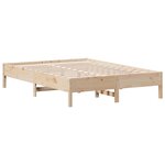 vidaXL Lit bibliothèque sans matelas 135x190 cm bois de pin massif