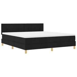 vidaXL Lit à ressort LED avec matelas avec LED Noir 180 x 200 cm tissu