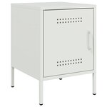 vidaXL Table de chevet blanc 36x39x50 5 cm acier