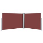 vidaXL Auvent latéral rétractable Marron 120 x 1000 cm