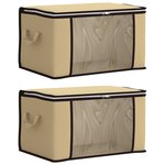 vidaXL Boîte de rangement avec fenêtre latérale transparente 2 pc