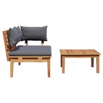 vidaXL Ensemble de banc de jardin en bois massif de teck  2 pièces