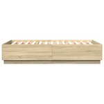 vidaXL Cadre de lit sans matelas chêne sonoma 160x200 cm