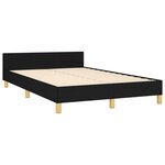 vidaXL Cadre de lit sans matelas noir 120x190 cm tissu