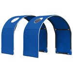 vidaXL Lit avec Tunnel 4 Pièces Blanc et bleu Bois d'ingénierie
