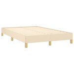 vidaXL Sommier à lattes de lit matelas et LED crème 120x190 cm tissu