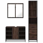 vidaXL Ensemble de meubles de salle de bain 3 Pièces Chêne marron