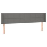 vidaXL Tête de lit avec oreilles Gris foncé 183x16x78/88 cm Tissu