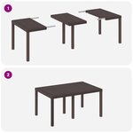vidaXL Ensemble de Salle à Manger de Jardin 5 Pièces avec Coussins Marron Rattan Synthétique