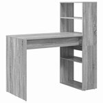 vidaXL Bureau Gris Sonoma 113 x 54 x 120 cm Bois d'ingénierie