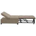 vidaXL Canapé-lit 3-en-1 en tissu taupe