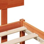 vidaXL Cadre de lit avec tête de lit marron ciré 140x190 cm Bois massif pin