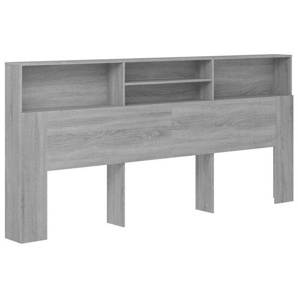 vidaXL Armoire de tête de lit Sonoma gris 220x19x103 5 cm