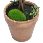 vidaXL Plantes de buis artificiel 2 Pièces avec pots Boule Vert 41 cm