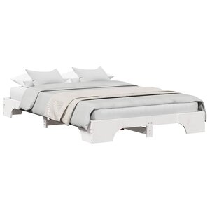 vidaXL Cadre de lit Blanc 120 x 200 cm Pin massif