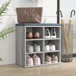 vidaXL Armoire à chaussures Sonoma gris 52 5x30x50 cm